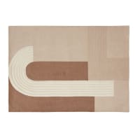 ATACAMA - Handgetufteter Teppich, beige und altrosa, 140x200cm