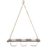 Hanging Rack with 3 Glass Pots Hanging Rack with 3 Glass Pots