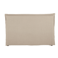 MORPHÉE - Hoes voor hoofdeinde bed 180 cm breed, gewassen linnen, beige