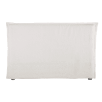 MORPHÉE - Hoes voor hoofdeinde bed 180 cm breed, gewassen linnen, wit