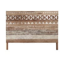 Hoofdeinde van gerecycled hout met motieven B160 Hoofdeinde van gerecycled hout met motieven B160