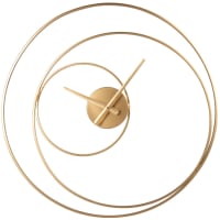 HAMRA - Horloge cercles en métal doré D60