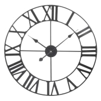 MÉCANO - Horloge en métal noir D60