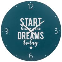 Horloge imprimée bleue Horloge imprimée bleue