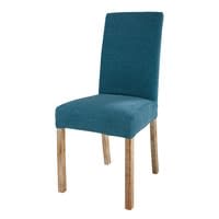 Housse de chaise bleu cobalt 46x69 Housse de chaise bleu cobalt 46x69