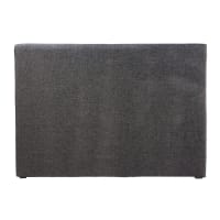 MORPHEE - Housse de tête de lit en chenille 160 gris carbone