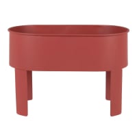 Jardinière en métal rouge
