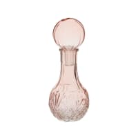 ROSITA - Karaffe aus geätztem und rosagetöntem Glas, H17cm