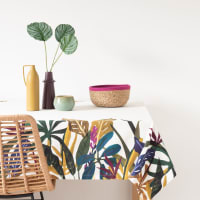 ALEGRIA - Katoenen tafellaken met meerkleurige tropische print 150 x 250 cm