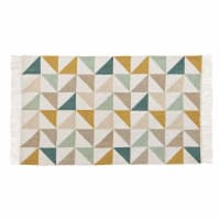 GASTON - Katoenen tapijt met veelkleurige grafische patronen, 60x100