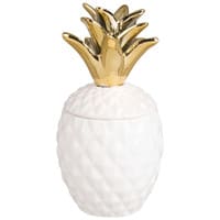 Kerze Ananas im weißen Keramikbehälter Kerze Ananas im weißen Keramikbehälter