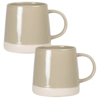 ANATOLE - Set of 4 - Khaki green stoneware mug
