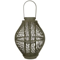 TOURBI - Khaki woven bamboo lantern H52cm