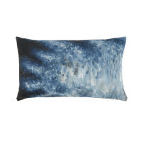 Kissen aus blauer Baumwolle mit Golddruck 30x50 Kissen aus blauer Baumwolle mit Golddruck 30x50