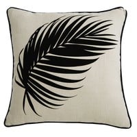 Kissen aus Leinen mit Blattdruck 45x45 KORU Kissen aus Leinen mit Blattdruck 45x45 KORU