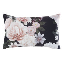 Kissen in Rosé und Schwarz mit Blumen-Motiv 30x50 Kissen in Rosé und Schwarz mit Blumen-Motiv 30x50