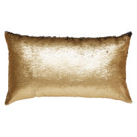 Kissen mit goldenen und schwarzen Metallplättchen 50x30cm KIM Kissen mit goldenen und schwarzen Metallplättchen 50x30cm KIM