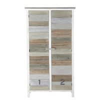 Kleiderschrank aus Tanneholz, weiß Kleiderschrank aus Tanneholz, weiß