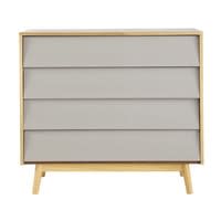 Kommode im Vintage-Stil mit 4 Schublade, grau Kommode im Vintage-Stil mit 4 Schublade, grau
