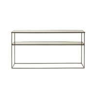 Konsole aus grauem Eisen und gehärtetem Glas Konsole aus grauem Eisen und gehärtetem Glas