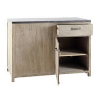 Küchenunterschrank aus recyceltem Kiefernholz, B 120 Küchenunterschrank aus recyceltem Kiefernholz, B 120