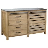 Laag keukenelement, gerecycled grenen, B140 Laag keukenelement, gerecycled grenen, B140