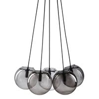 Lampada a sospensione 5 sfere in vetro Lampada a sospensione 5 sfere in vetro