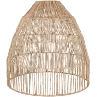 LISIE - Lampada a sospensione in iuta beige e metallo Ø 40 cm