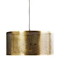 MASALA - Lampada a sospensione in metallo cesellato dorato 77 cm