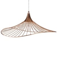 Lampada a sospensione ramata in fili di metallo Lampada a sospensione ramata in fili di metallo