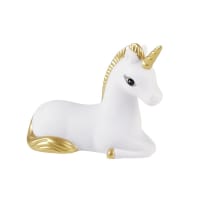 LILLY - Lampada da notte unicorno bianca e dorata