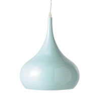 Lampada sospesa in metallo blu chiaro Lampada sospesa in metallo blu chiaro