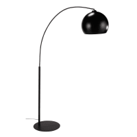 BLACK SPHERE - Lampadaire en métal noir H 190 cm