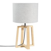 Lámpara de hevea con pantalla en gris Lámpara de hevea con pantalla en gris