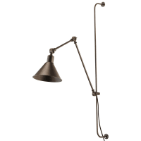 ELLIOT - Lámpara de pared de metal con efecto oxidado Al. 90 cm