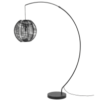 LOUNA - Lámpara de pie de exterior de metal negro Alt.181
