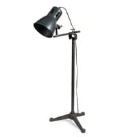 Lámpara de pie industrial regulable de metal negro Al. 125 cm TRISTAN Lámpara de pie industrial regulable de metal negro Al. 125 cm TRISTAN