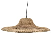 ZORA - Lámpara de techo de bambú y fibra de palmera marrón