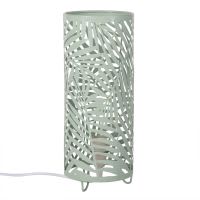 Lampe ajourée en métal vert d'eau Lampe ajourée en métal vert d'eau