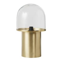 BOLD - Lampe aus goldfarbenem Metall mit Lampenschirm aus durchsichtigem Glas