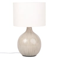 CLAUDE - Lampe aus Keramik mit weißem Lampenschirm