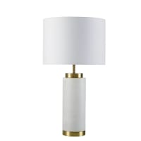 RINA - Lampe aus weißem Marmor und goldfarbenem Metall
