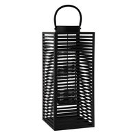 Lanterne en métal noire H 61 cm ELVA Lanterne en métal noire H 61 cm ELVA