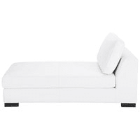 Leather chaise longue in white Leather chaise longue in white