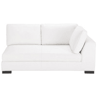 Leather RHF modular sofa bed in white Leather RHF modular sofa bed in white