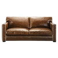Ledersofa 3-/4-Sitzer, braun Ledersofa 3-/4-Sitzer, braun