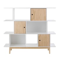 HAPPY - Librería blanca con 3 puertas