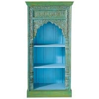 Libreria indiana verde in massello di mango L 84 cm Libreria indiana verde in massello di mango L 84 cm