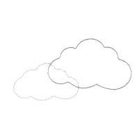 Lichtdeko Wolken aus Metall 45x26 Lichtdeko Wolken aus Metall 45x26