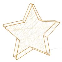 Lichtgevend beeldje ster van verguld metaal H20 Lichtgevend beeldje ster van verguld metaal H20